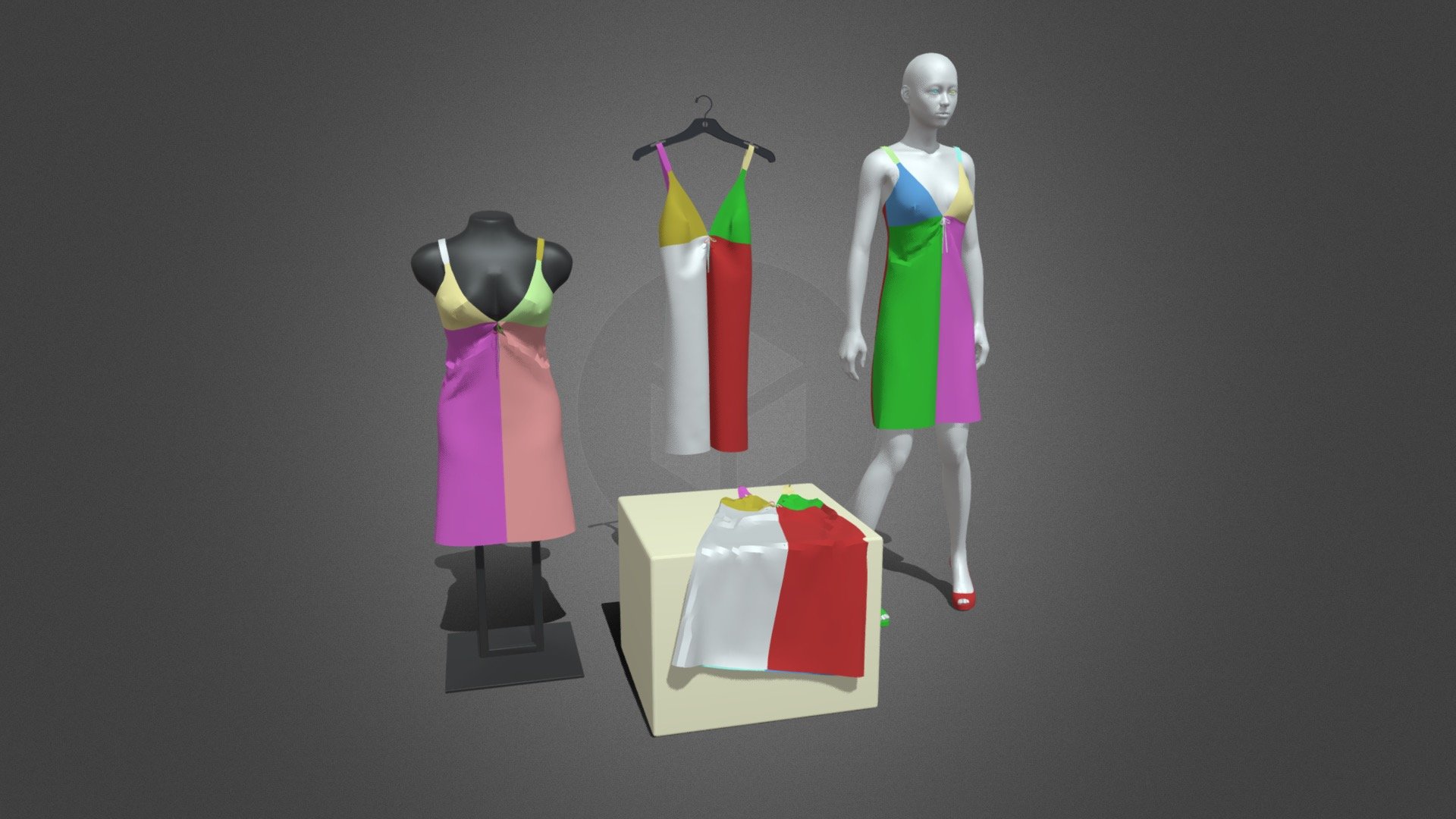 Female-mannequins - 3D model by llllline 3d model