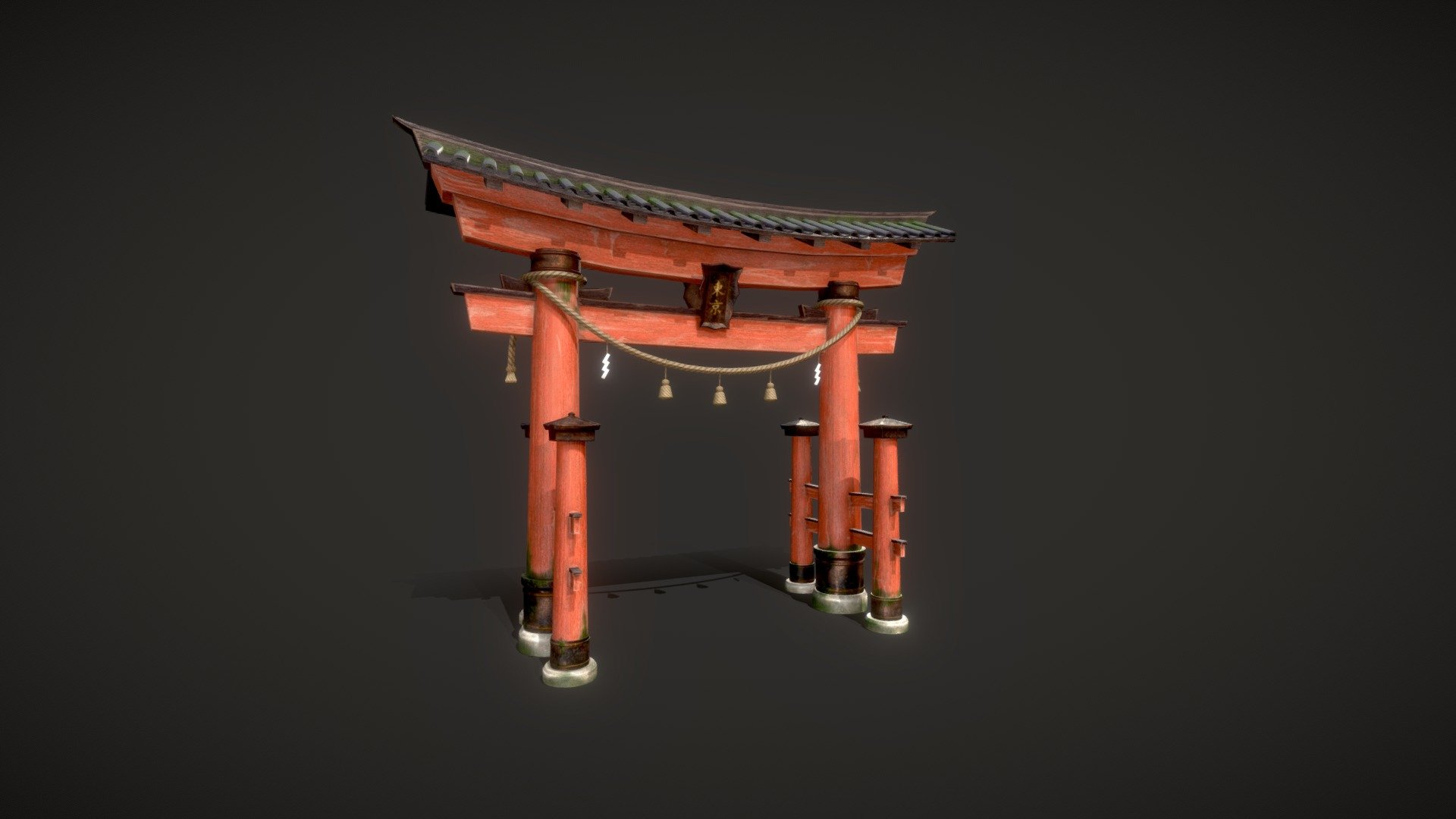 Japanese shrine gate or torii with Tokyo label in it, modeling and texturing in blender.
one texture set in 4k.

Download from Blenderkit Add-on - Japanese Torii Shrine Gate - 3D model by Zulian Firmansyah (@zulianfirmansyah) 3d model