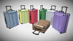 Trolleys trolley, suitcase, unwrap, pbr