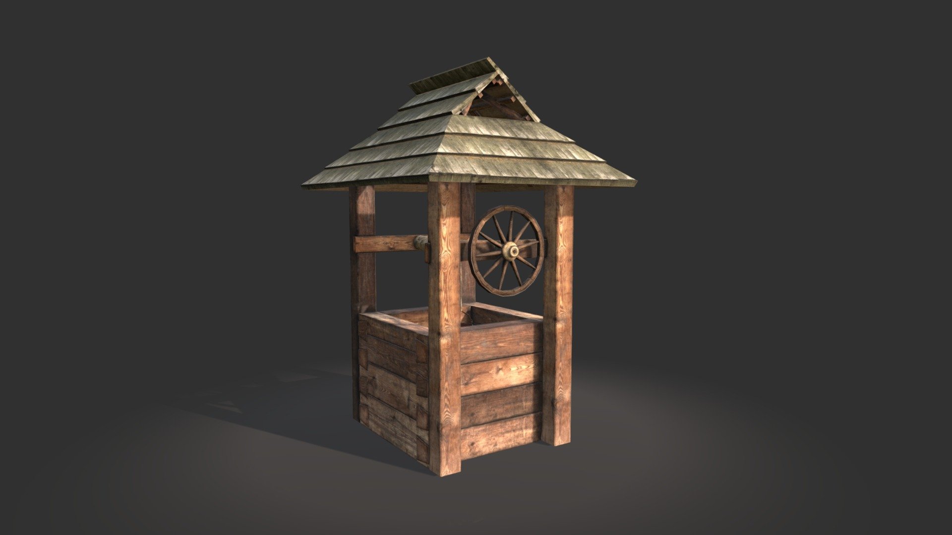 3d model of old Village Well.
Architecture from west Europe - Poland 




Originally created with 3ds Max 2014.

Unit system is set to centimetre.

Model is built to real-world scale

Texture Set PBR: Diffuse, Base Color, IOR, Gloss, Heigh, IOR, Normal, Reflection, Specular

Previews rendered in Mormoset Toolbag and 3ds Max 2014 using V-ray Adv 2.3.

.obj/fbx format is recommended for import in other 3d software.

If your software doesn't support .obj format, please use .3ds/fbx format; .obj, format was exported from 3ds Max. The geometry for .obj format is set to quads. .max files can be loaded in 3ds Max 2014 or higher. In order to use Vray rendering setups and materials, V-ray Adv 2 or higher is required
 - Well - Slav Architecture - Buy Royalty Free 3D model by danielmikulik 3d model