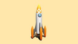 Toon Rocket toon, toy, print, rocket, printable, cartoon, space, spaceship