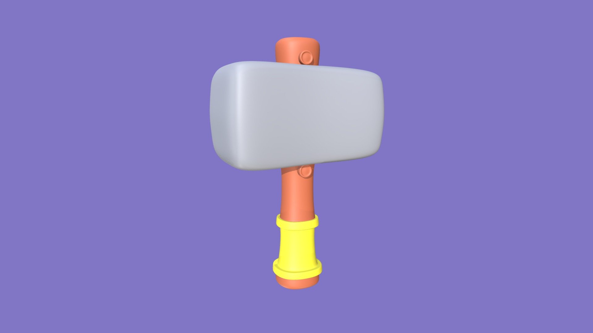 A simple cartoon hammer 3d model