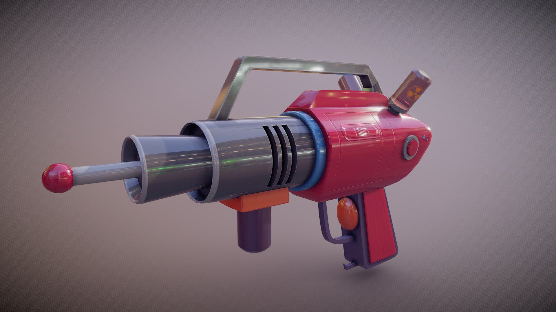A retro sytle gun made for game engines - Retro Gun_02 - 3D model by Sherif Megahed (Garrette) (@garrette2010) 3d model