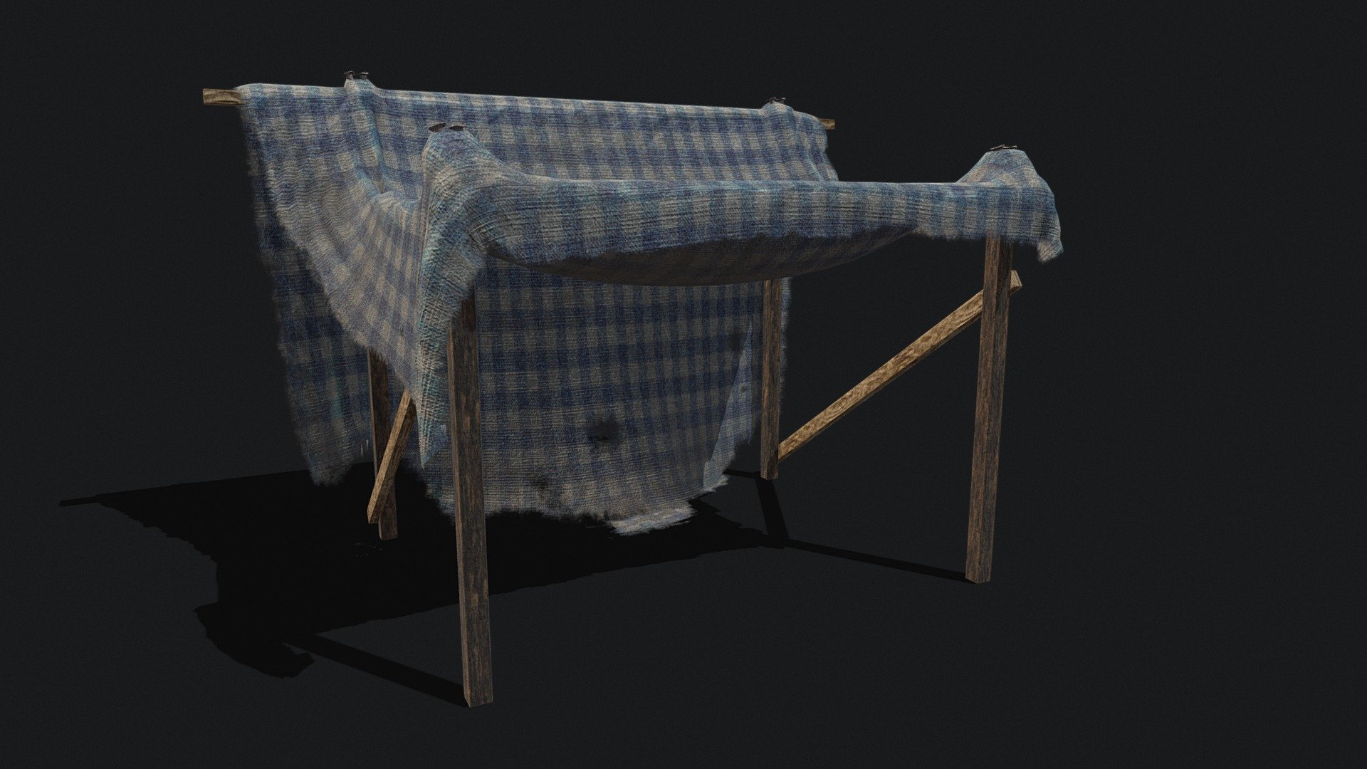 Medieval Style Tent 3D Model PBR Texture available in 4096 x 4096 - Medieval_Shop_Tent - Buy Royalty Free 3D model by GetDeadEntertainment 3d model
