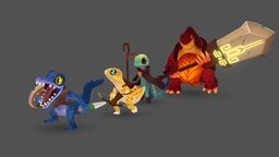 Lizard Squad turtle, wizard, crocodile, lizard, squad, jtp360, reptiles, newt, adventurers, justinphillips, alexbraun, fantasy, noai