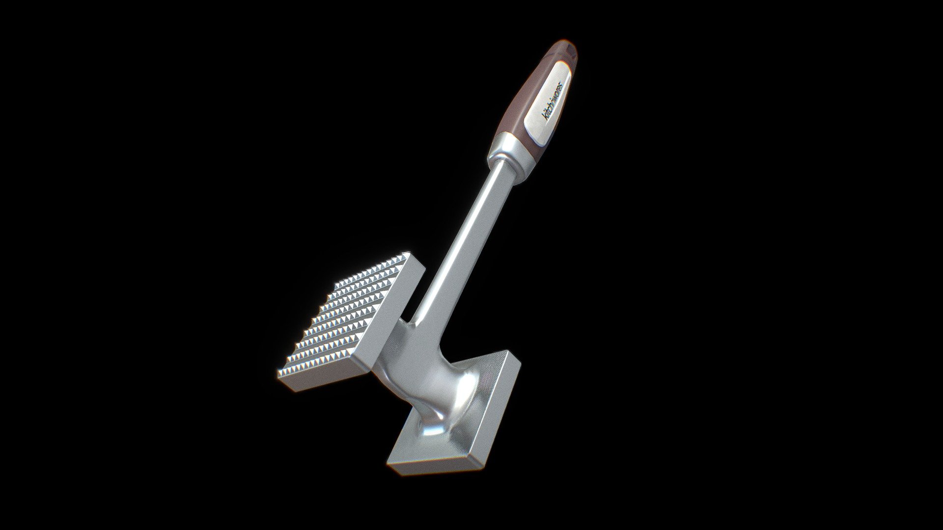 Kitchen model of an iron hammer for beating meat. The model was created in latest version of Blender and textured in Substance Painter.

4096 x 4096 resolution of textures.

BaseColor Normal Metalness Ambient Occlusion Roughness Textures - PNG - Meat Hammer Kitchnwares with brown rubber handle - Buy Royalty Free 3D model by 3dJNCTN (@surajrai18.sr) 3d model