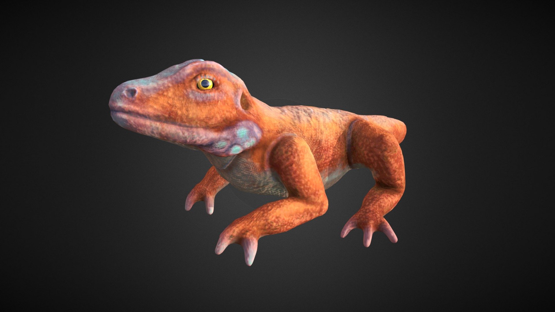 I sculpted and posed this lizard using ZBrush, I then textured it in Substance Painter. This is my first time using Substance Painter and ZBrush to create and texture a creature 3d model