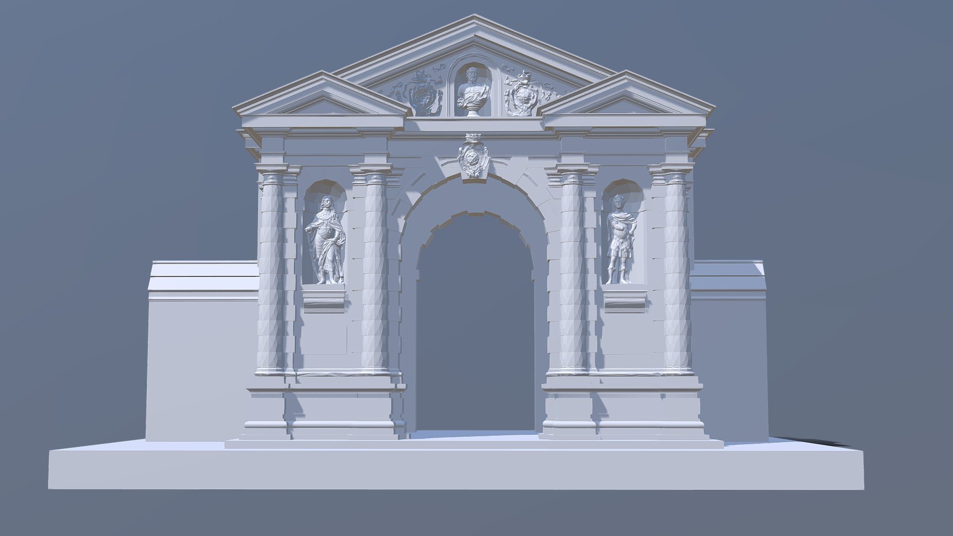 A historic piece of classical architecture in Oxford, rendered and modelled by our team of professionals at MSA - DANBY ARCH 3D MODEL - 3D model by msasurvey 3d model