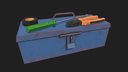 Tool Box (Low Poly) gameprop, caixa, toolbox, ferramenta, maya, lowpoly, gameart