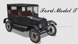 Ford Model T v2 Downloadable ford, sedan, vintage, retro, saloon, antique, ford-model-t, vehicle, car