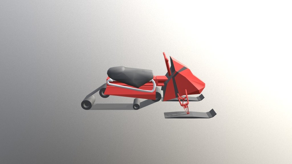 Snowmobil - 3D model by underhut 3d model