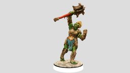 Orc mohawk female warhammer, mace, pathfinder, blonde, dungeonsanddragons, dungeons_and_dragons, heroquest, loin_cloth, kellars_keep, foaming_at_the_mouth, advanced_dungeons_and_dragons