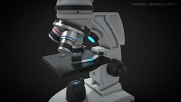 Invert Light Microscope | Low poly | PBR led, microscope, biology, laboratory, equipment, bio, science, magnifier, biological, magnify, scientific, downloadable, facility, mycology, inverted, invert, microbiology, parasitology, 3d, pbr, low, poly, model, download, rigged, light, singularity, single-len