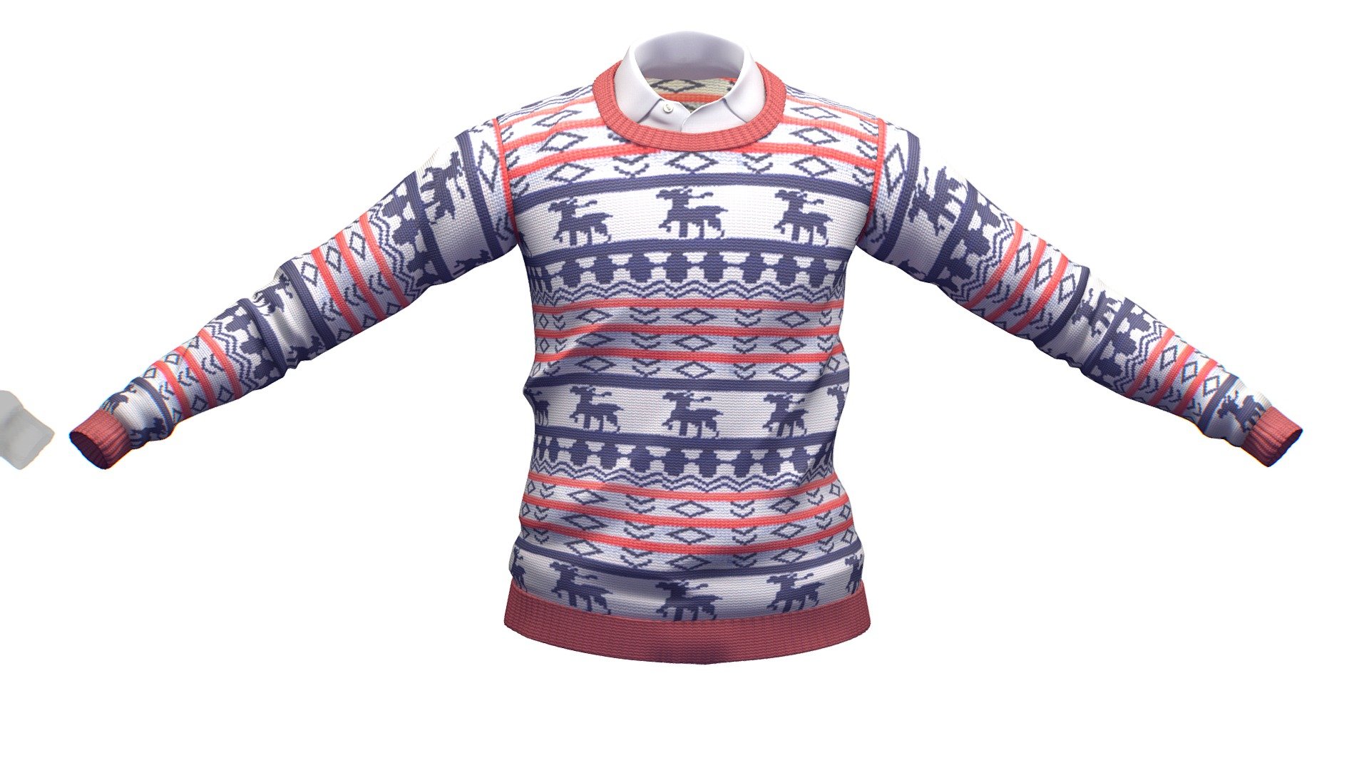 Cartoon High Poly Subdivision Knitted Sweater

No HDRI map, No Light, No material settings - only Diffuse/Color Map Texture (2500x2500) 

More information about the 3D model: please use the Sketchfab Model Inspector - Key (i) - Cartoon High Poly Subdivision Knitted Sweater - Buy Royalty Free 3D model by Oleg Shuldiakov (@olegshuldiakov) 3d model