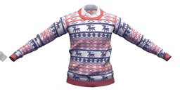 Cartoon High Poly Subdivision Knitted Sweater