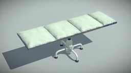 Hospital Bed bed, table, 4k, hospital, operating, cussion, asset, game, blender, pbr, sci-fi, free