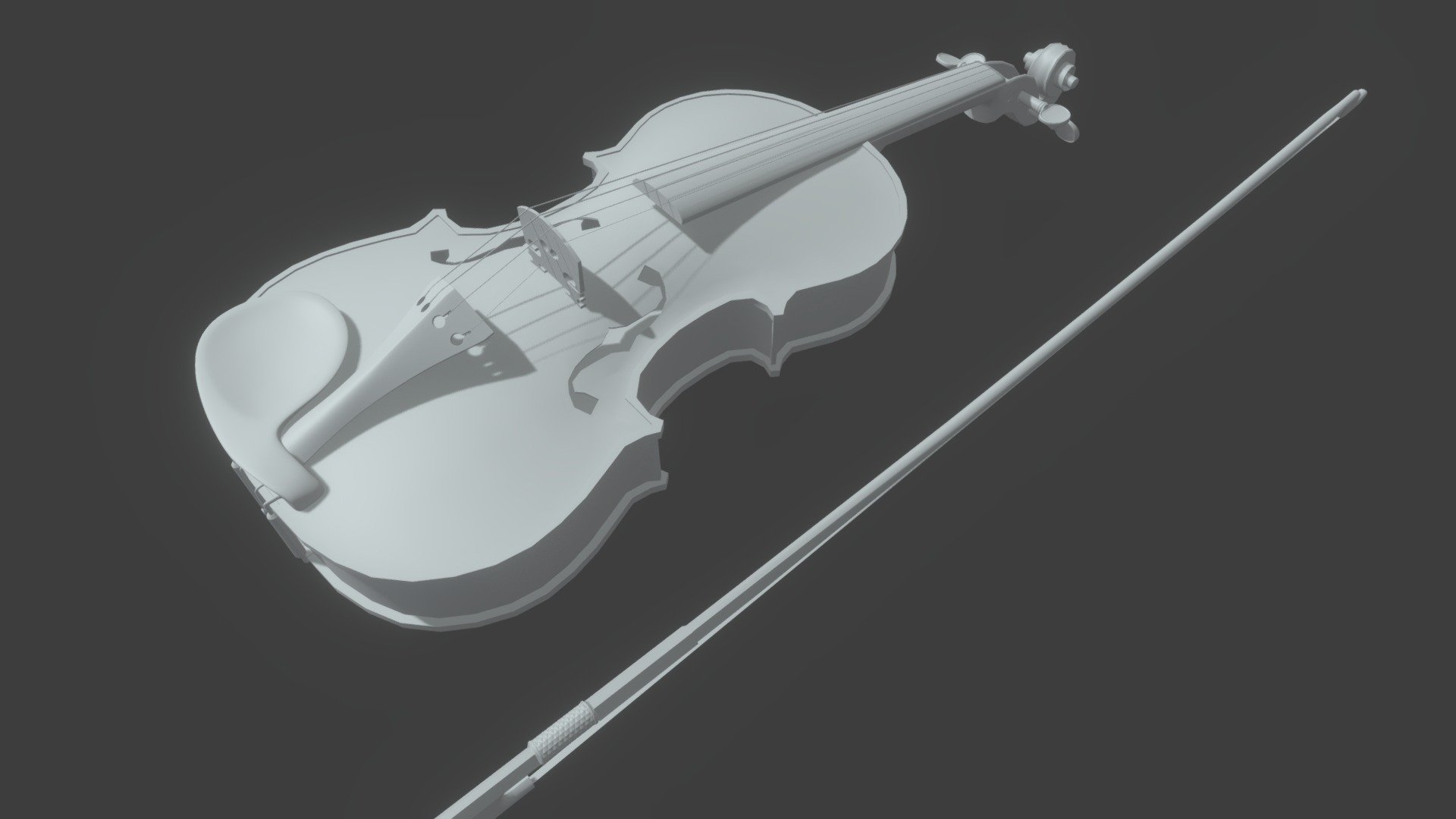 Poligon correct violin model. No textures - Violin - free model - Download Free 3D model by Raynard_the_fox 3d model