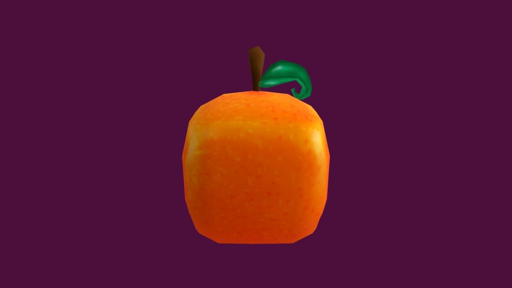 Square orange I made for an augmented reality app with Día de Muertos theme! - Orange - 3D model by brenda.exe 3d model