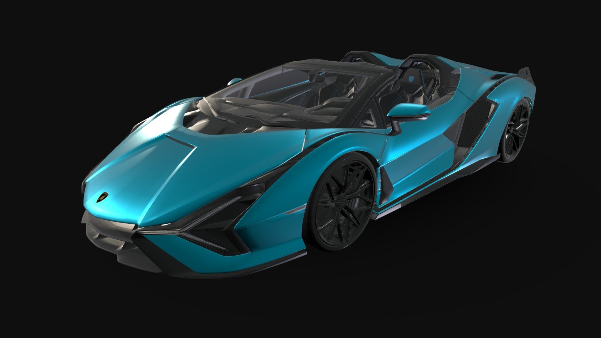 This is a 3D-Model of an Lamborghini Sian Roadster by Lamborghini - Lamborghini Sian Roadster - 3D model by Navarion 3d model