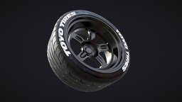Tuner car wheel wheel, cg, tire, cars, japan, suv, german, sports, ready, tyre, toyota, tuner, tires, game-ready, disk, tuned, sports-car, widebody, toyo, game, 3d, blender, vehicle, car, sport, wide-body, toyo-tires