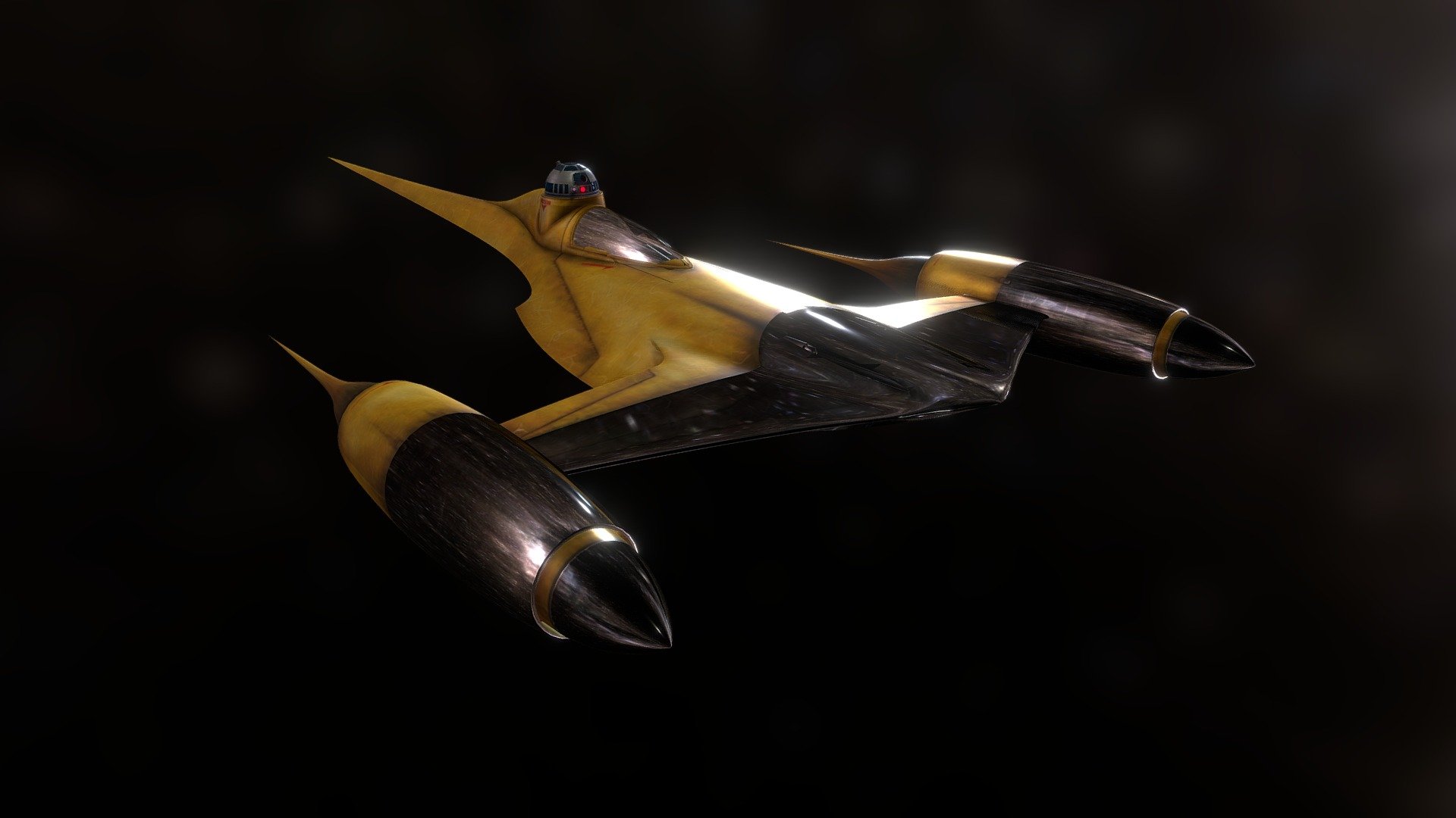 Original Model : André Müller - Naboo Starfighter - Download Free 3D model by StarWars-Universe (@SWU) 3d model