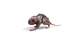 Low Poly Animated model Monster Zombie Rat