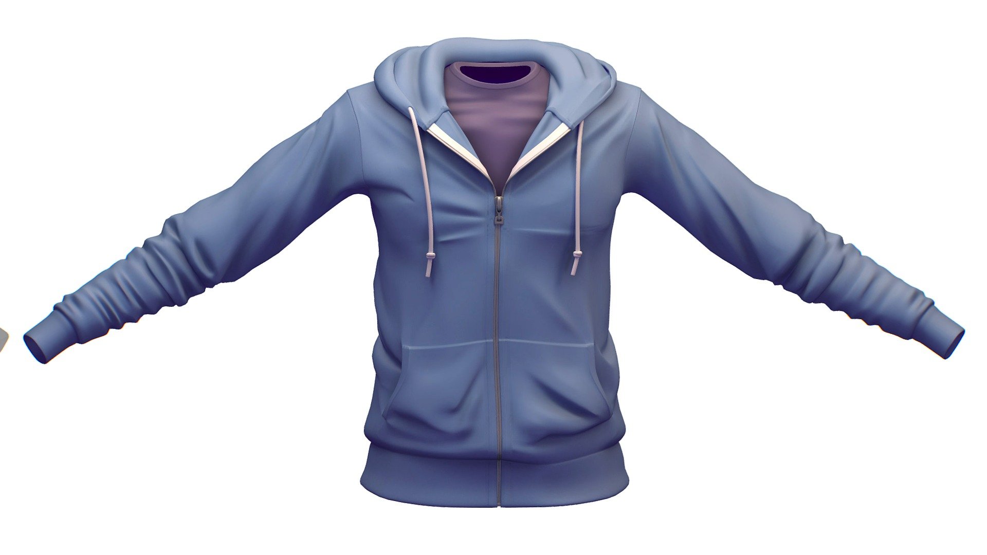 Cartoon High Poly Subdivision Blue Hoodie. 

No HDRI map, No Light, No material settings - only Diffuse/Color Map Texture (2700x2700) 

More information about the 3D model: please use the Sketchfab Model Inspector - Key (i) - Cartoon High Poly Subdivision Blue Hoodie - Buy Royalty Free 3D model by Oleg Shuldiakov (@olegshuldiakov) 3d model