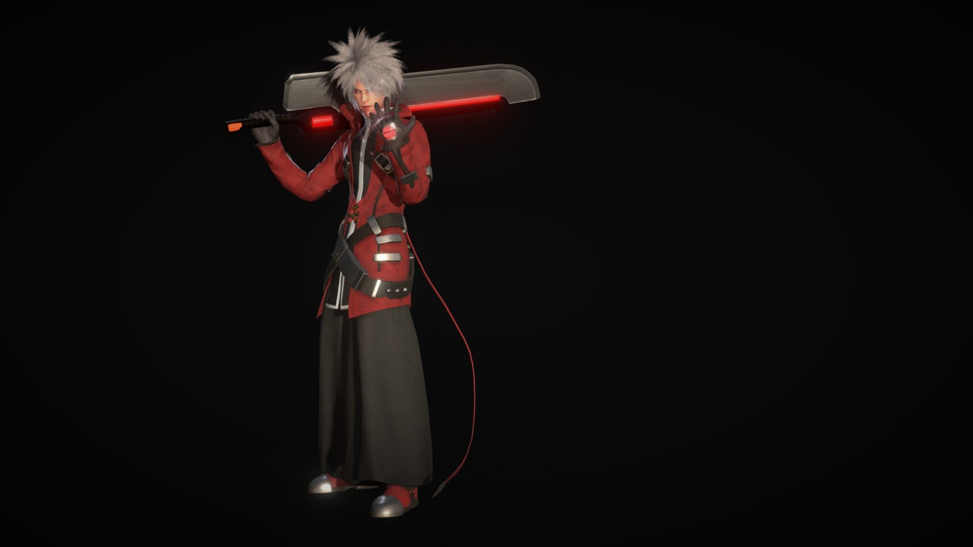 This is a character based on arcade fighting game Blazblue.Ragna the Bloodedge - Ragna - 3D model by Subbz (@vvksubba) 3d model