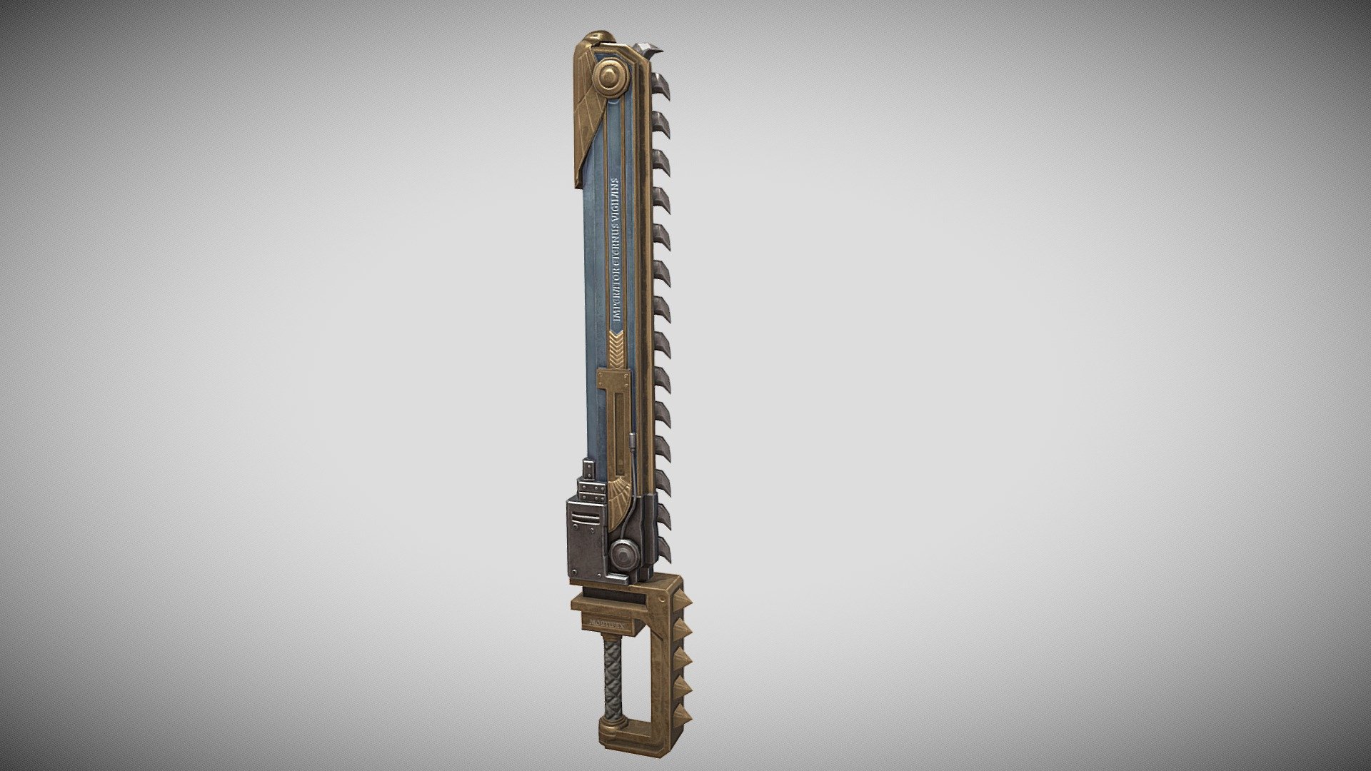 shoutout to jpeg that pixelated most of the textures - Warhammer 40k - Chainsword - 3D model by Noxxe23 3d model