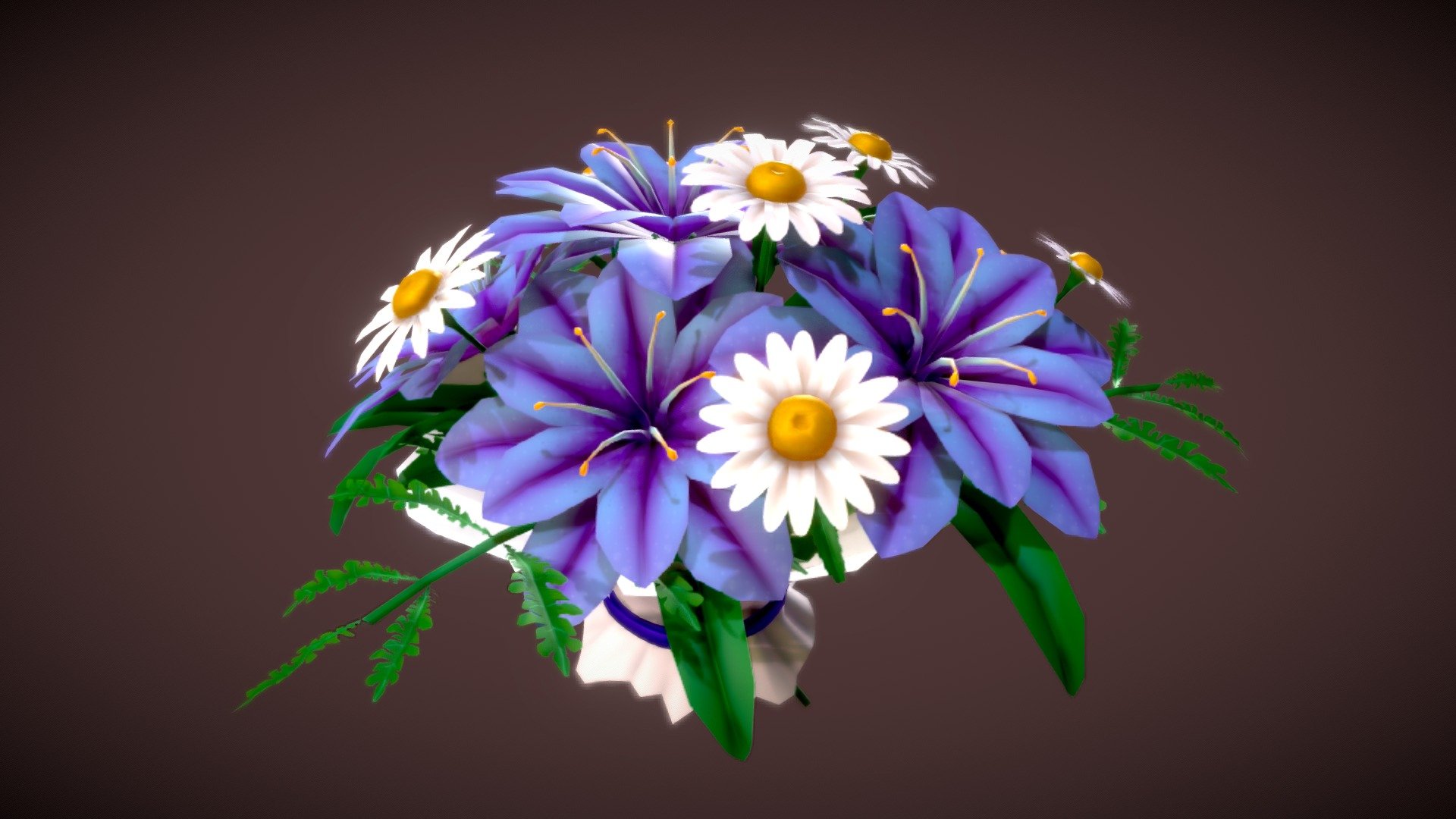 Some flowers I made for my mom for her birthday

Happy Birthday =) - Bouquet - 3D model by RoseRedTiger 3d model