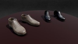 Shoes game-ready. leather, gamedev, shoes, boots, gamereadyasset, lowpoly, gameart, gameasset, gamemodel, gameready