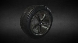 Yokohama Avs Es100 MID rim, tire, mode, ruver, 3d, lowpoly, low, poly, design, car, free