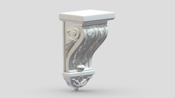 Scroll Corbel 39 stl, room, printing, set, element, luxury, console, architectural, detail, column, module, pack, ornament, molding, cornice, carving, classic, decorative, bracket, capital, decor, print, printable, baroque, classical, kitbash, pearlworks, architecture, 3d, house, decoration, interior, wall, pearlwork