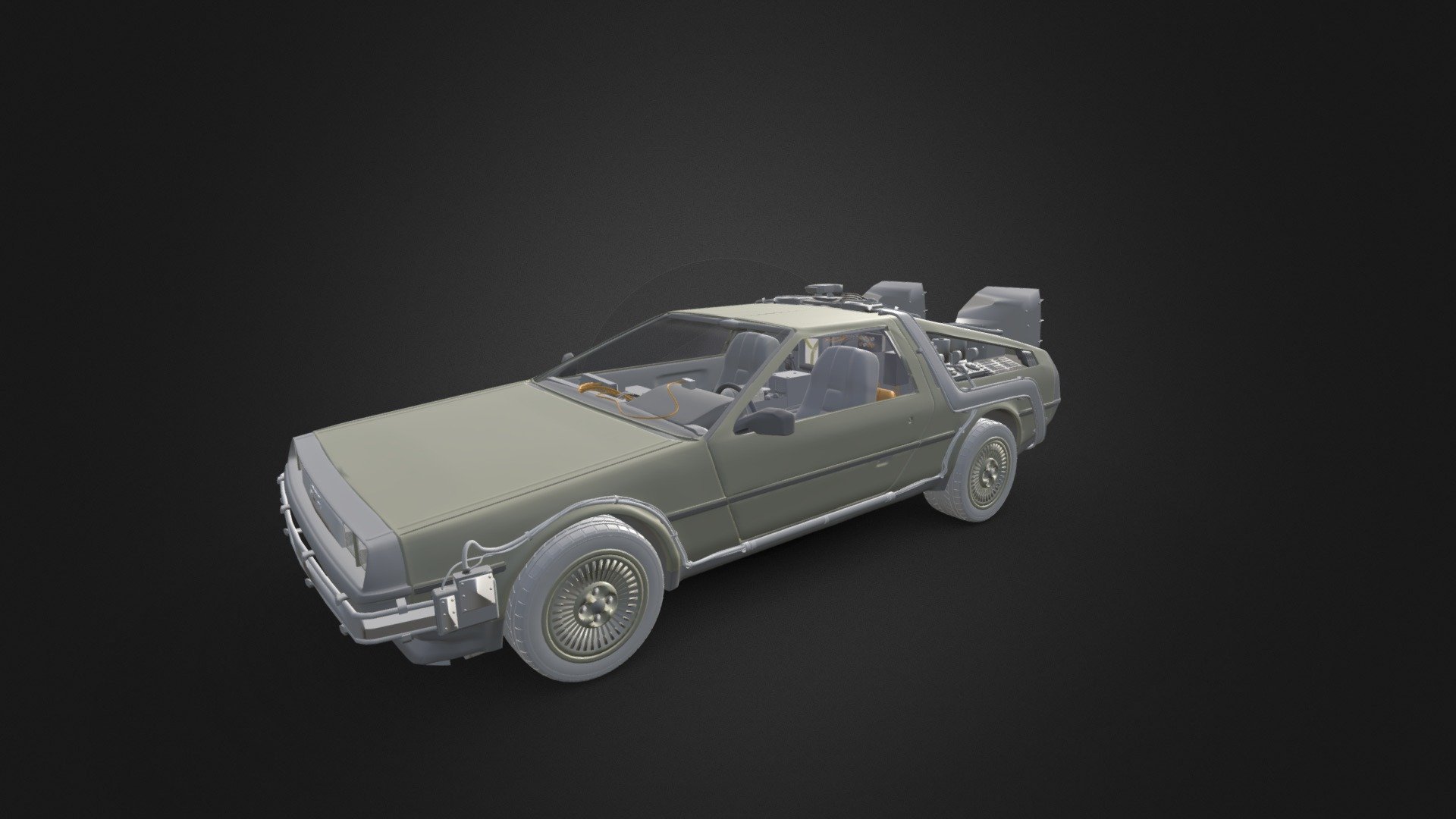 DeLorean BTTF 01 - 3D model by Salvador Pérez Huerta (@LDISPH) 3d model