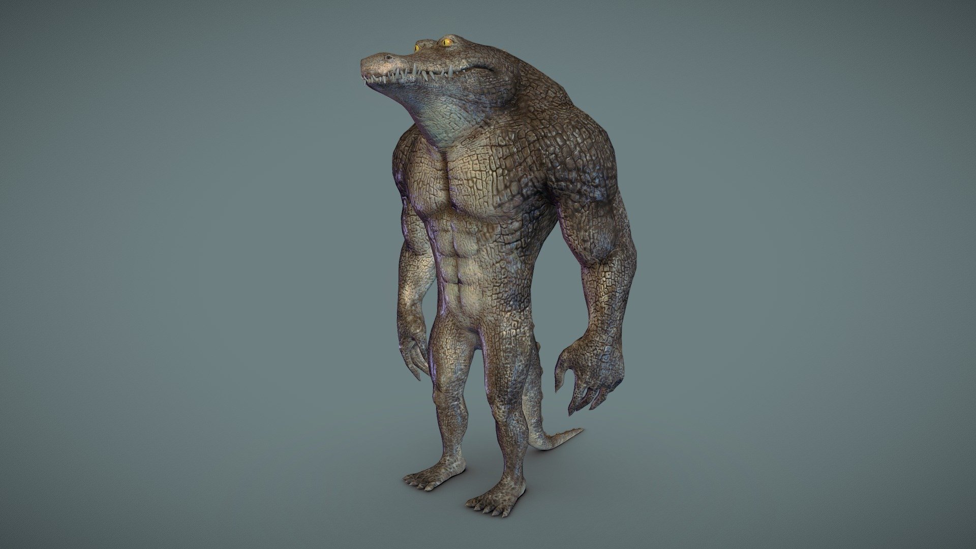 Stylized crocodile character - Croc (WIP) - 3D model by MW (@mw3dart) 3d model