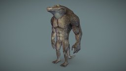 Croc (WIP) crocodile, mutant, alligator, game-character, character, creature, animal, stylized