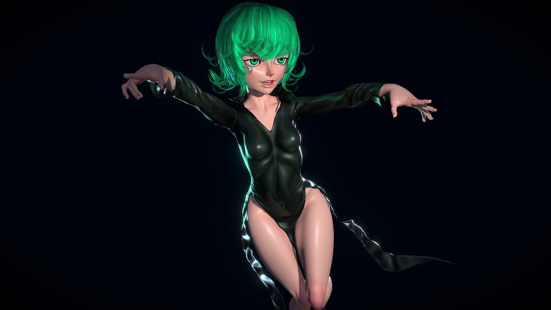 Low-poly 3D model of Tatsumaki, a character from the webcomic and manga “Onepunch-Man”.
This model doesn't contain any n-gons and has optimal topology, also contain six texture sets.
Also, this model doesn't have a rig 3d model