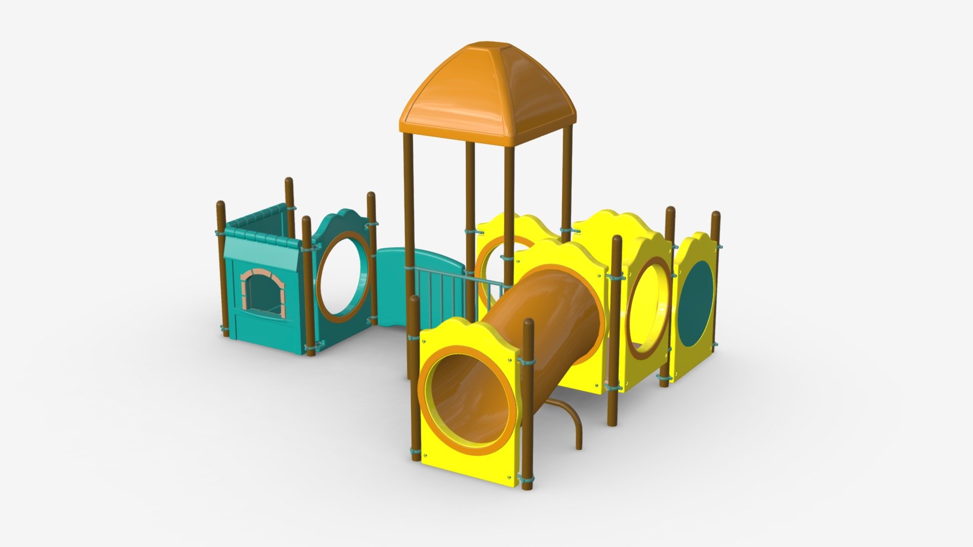 Outdoor kids playground 04 - Buy Royalty Free 3D model by HQ3DMOD (@AivisAstics) 3d model