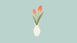 Tulip plants, flower, vase, tulip, nature, bledner