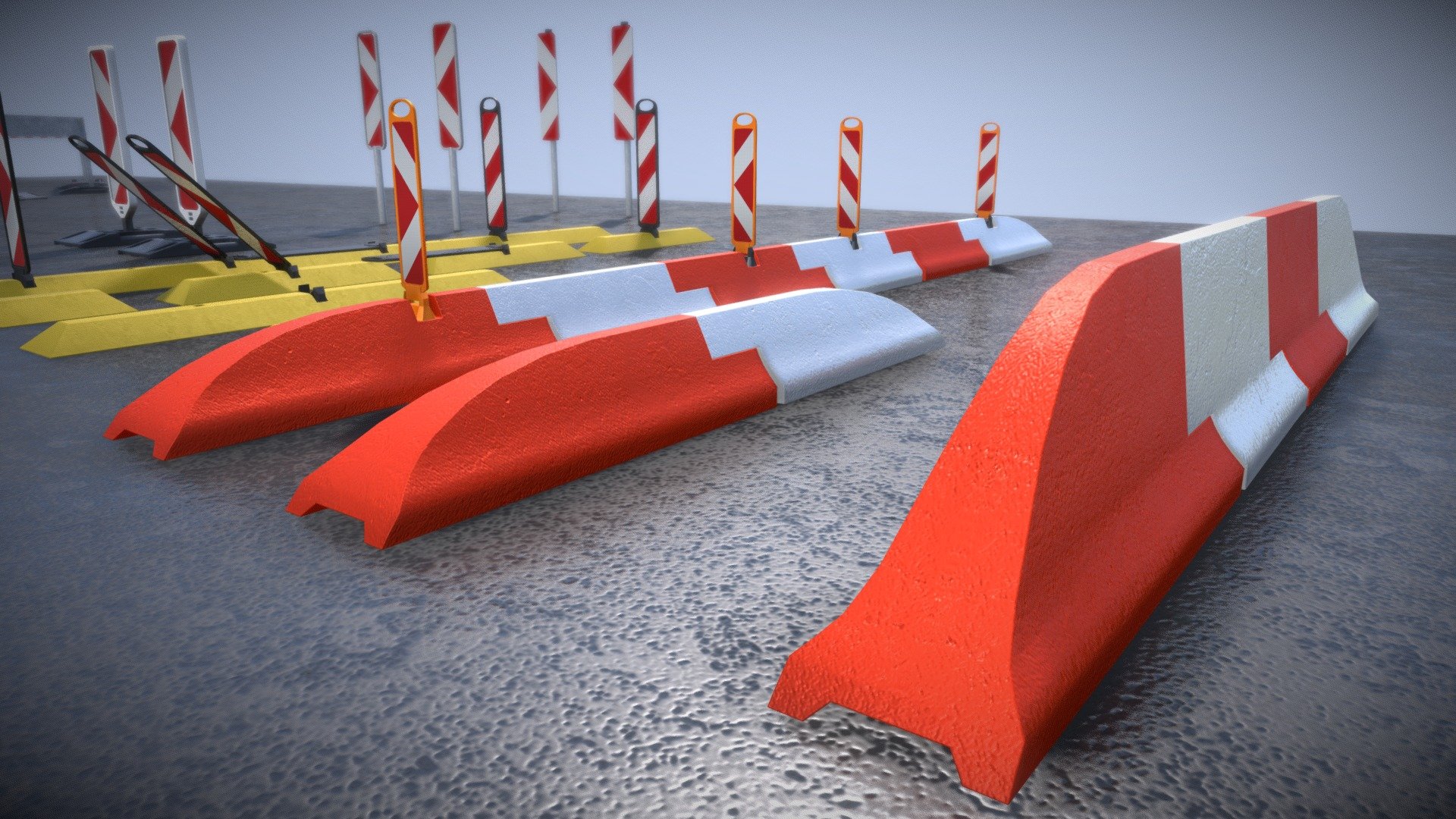 Construction Site Barriers (WIP-3) - Construction Site Barriers (WIP-3) - 3D model by VIS-All-3D (@VIS-All) 3d model