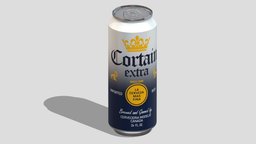 Generic Beer Can 490ml Low Poly PBR