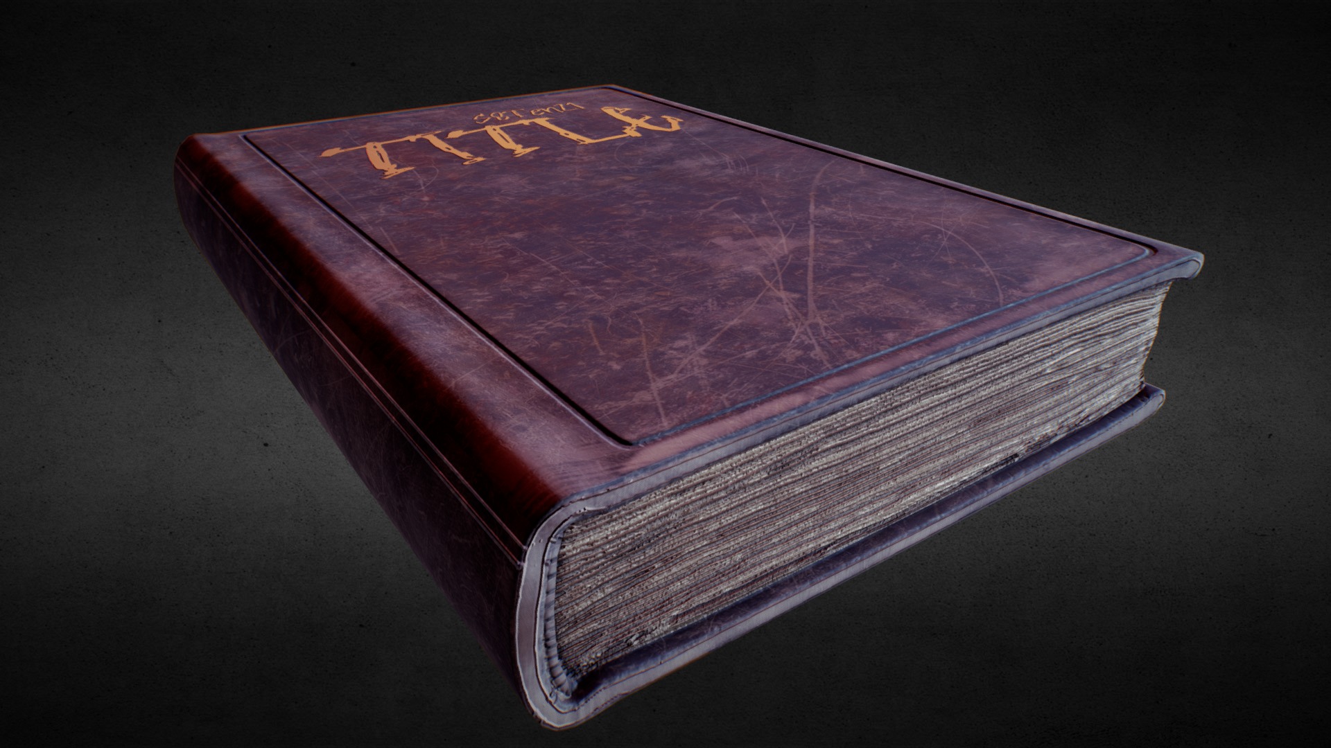 Game ready old book 3d model