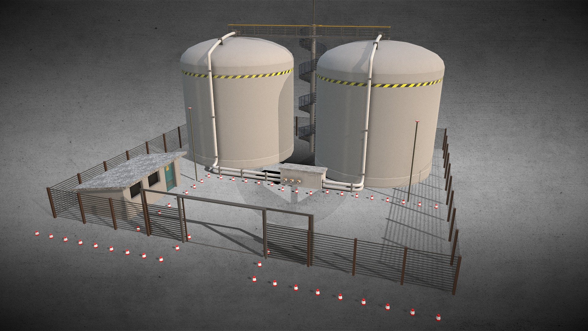 Double Oil Tank

Designed, created and adapted for the game &ldquo;Cities Skylines