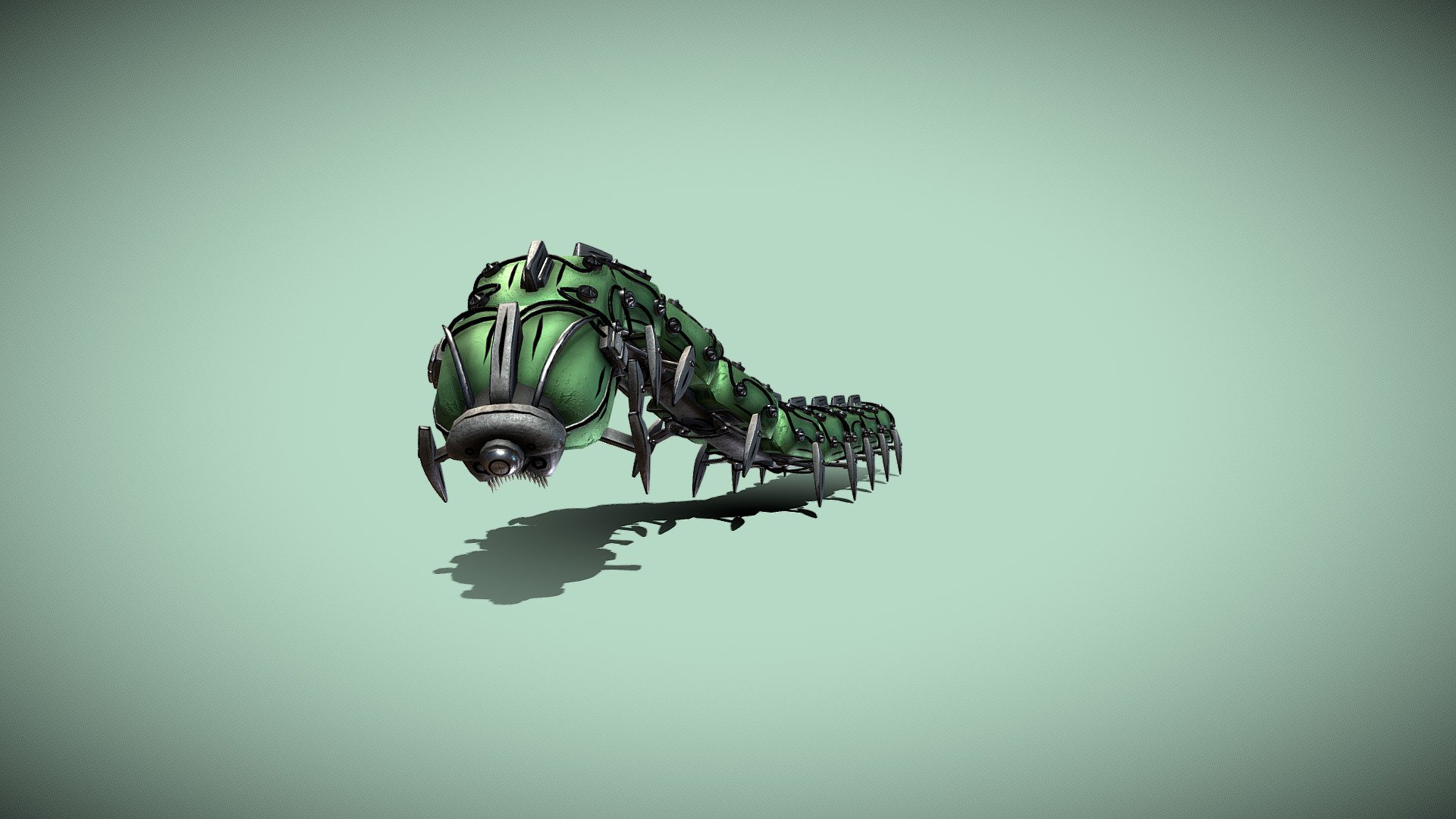 Mecha Millipede

Mecha Millipede, rigged and animated.
UV Unwrapped and textured. 
Comes with textures at 1k, 2k &amp; 4k resolution. 
Contains PBR &amp; Toon (LBS) Shader variations.

The model contains 7 objects, 1 set of materials (+1 Outline for Toon), and 1 set of textures. 
Modeled in Blender, painted in Substance Painter. 
.
.
.
.
.
.
More: 
https://linktr.ee/ed3d - Mecha Millipede - Buy Royalty Free 3D model by Ed (@Ed3D.Blend) 3d model