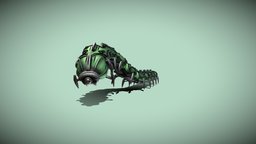 Mecha Millipede mechanic, insect, toon, bug, mechanical, tech, robotic, cycle, cosmic, mecha, cyborg, metal, android, iron, centipede, science-fiction, millipede, character, sci-fi, futuristic, creature, animation, anime, robot, rigged