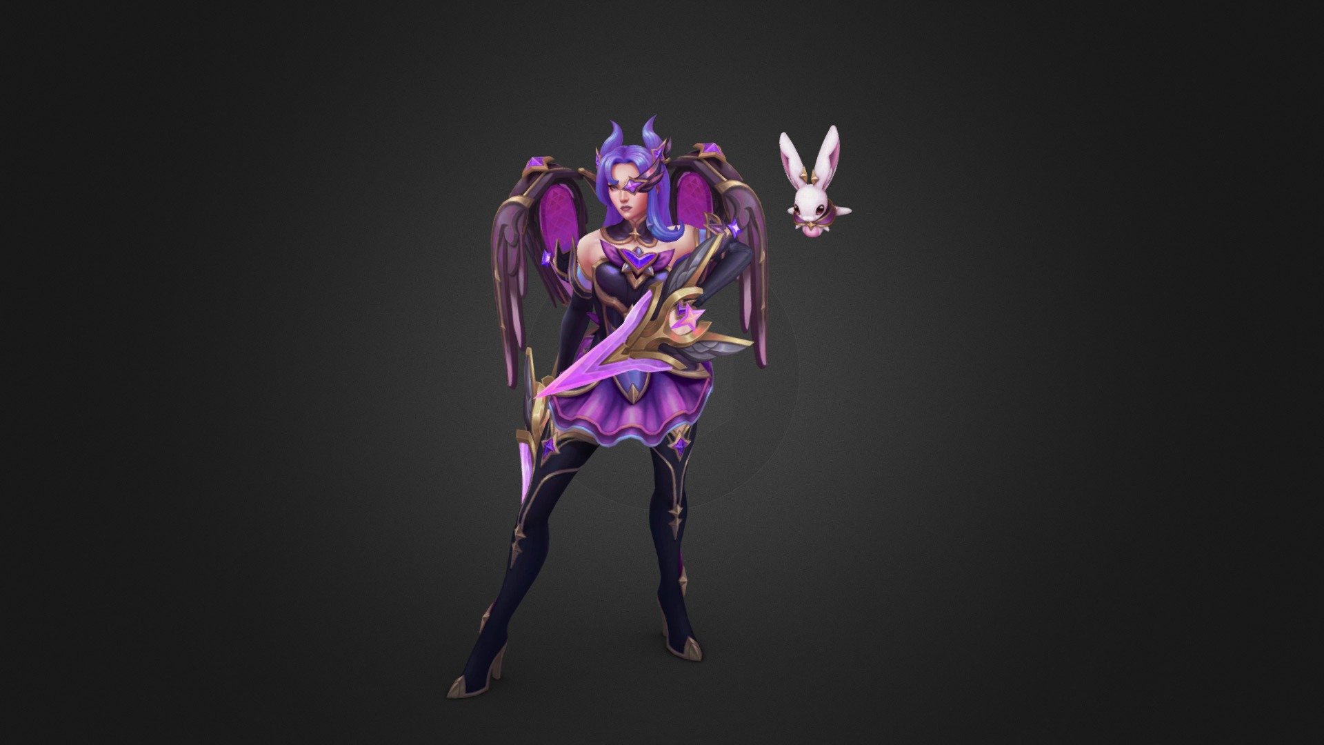 Made as a playable custom skin
This model is an inofficial Chroma version for Star Guardian Kai'Sa.

In order to play this custom skin, visit Quings! - Corrupted Star Guardian Kai'Sa - 3D model by Vector (@VectorCRE) 3d model