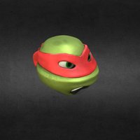 Rafael TMNT head turtle, ninja, tmnt, head, blender3d, animation