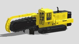 Vermeer T755III Pipeline Trencher 22, track, machinery, ditch, trench, work, digger, heavy, build, mod, loader, site, vr, ar, crawler, modding, job, simulator, tractor, machine, farming, backhoe, steer, skidsteer, game, 3d, vehicle, low, poly, construction, industrial, trenching