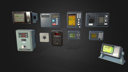 Control Devices Pack marine, control, monitor, access, game-ready, maritime, game-asset, monitoring, control-panel, maritimearchaeology, ebers, ship, sea, boat