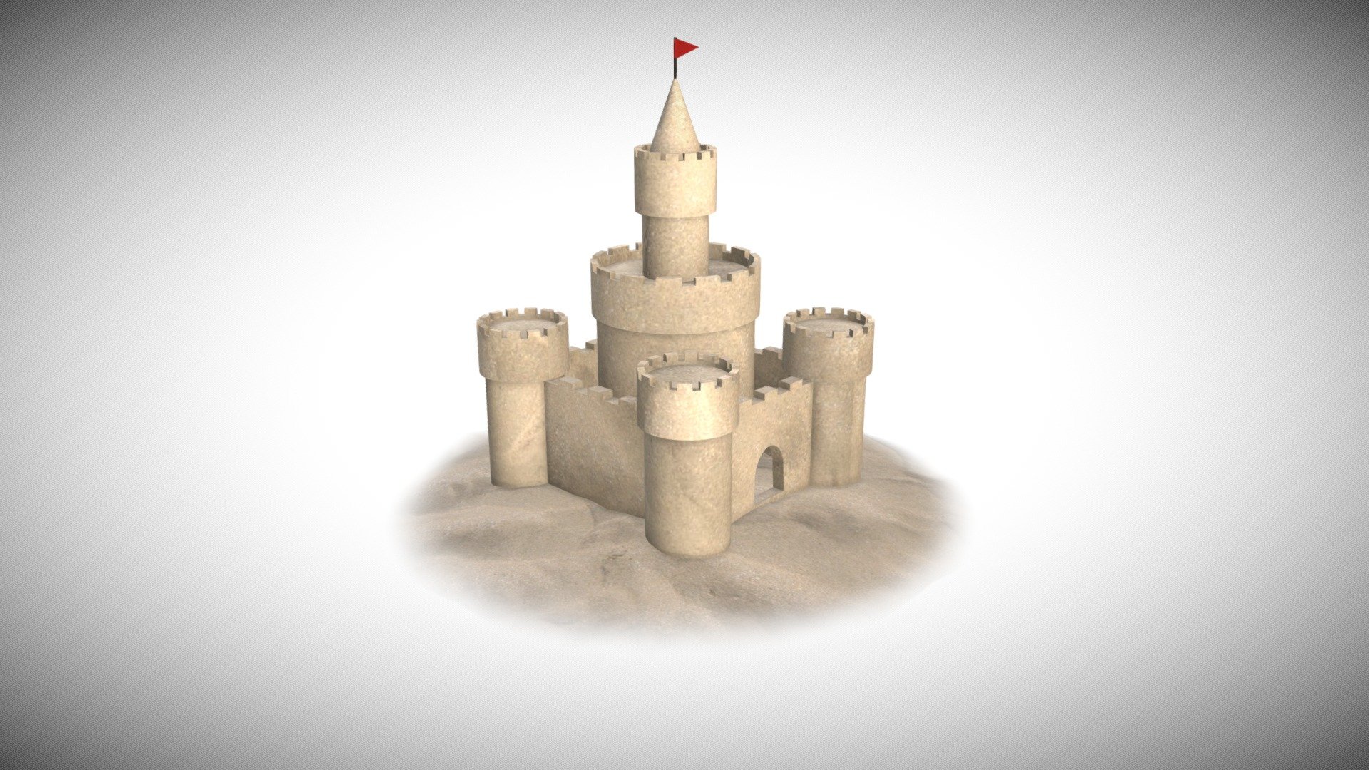 Sand castle. 3December2021 art challenge - Day 19 - Sand castle - Day 19 - Download Free 3D model by patrakeevasveta 3d model